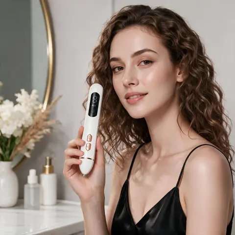 Facial Exfoliating Beauty Pen - Adjustable Dead Skin Care & Smoothing Tool, Rechargeable, Mixed Replacement Accessories Included, Plus Guidance for Charging, Turning On, Cartridge Selection & Correct Installation for Daily Use