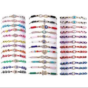 Evil Eye Bracelet & Anklet Set - Protection Amulet Jewelry, Ojo Charm Gift