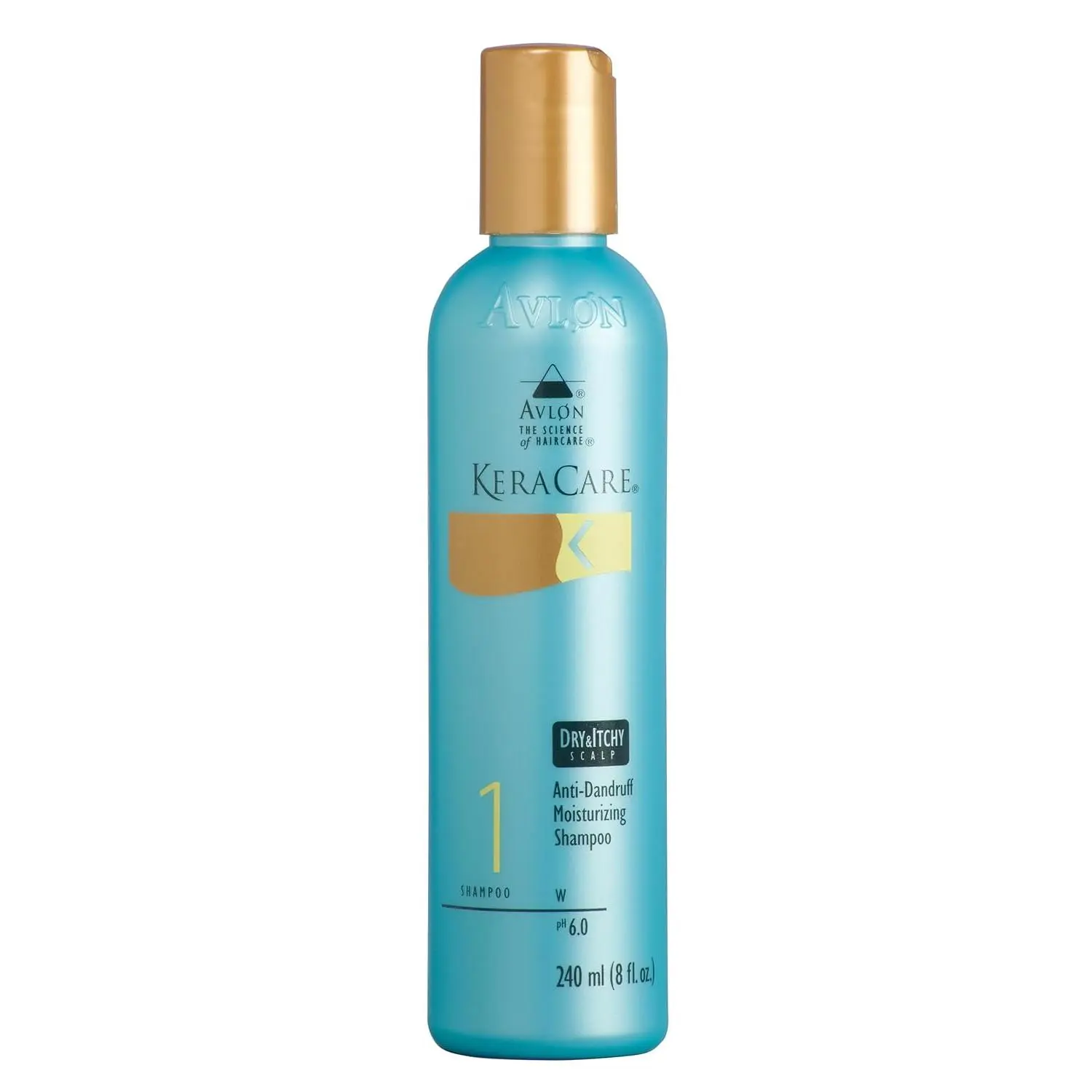 KeraCare Moisturizing Haircare Cleanser, 8 oz - Sulfate-Free Liquid Shampoo, Hydrates Hair, Relieves Dry Itchy Scalp, Anti-Dandruff Flake Elimination, Moisturizer, Natural Extracts, Any, 8Oz, Hydrating, Adults, Anti-Itch, Fragranced, Chemically Treated, D