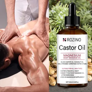 100ml Cold - Pressed, Extra Virgin Black Castor and Coconut Massage Oil Specially Designed for All Skin Types, Soothes After Exercise, Helps You Have a Good Sleep