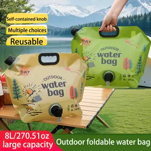 2026 Portable Collapsible Water Bag, Large Capacity BPA-Free Foldable Water Storage Container with Carry Handle, Lightweight Leakproof Camping Water Bag for Hiking, Backpacking, Travel, Emergency Preparedness, and Outdoor Adventures