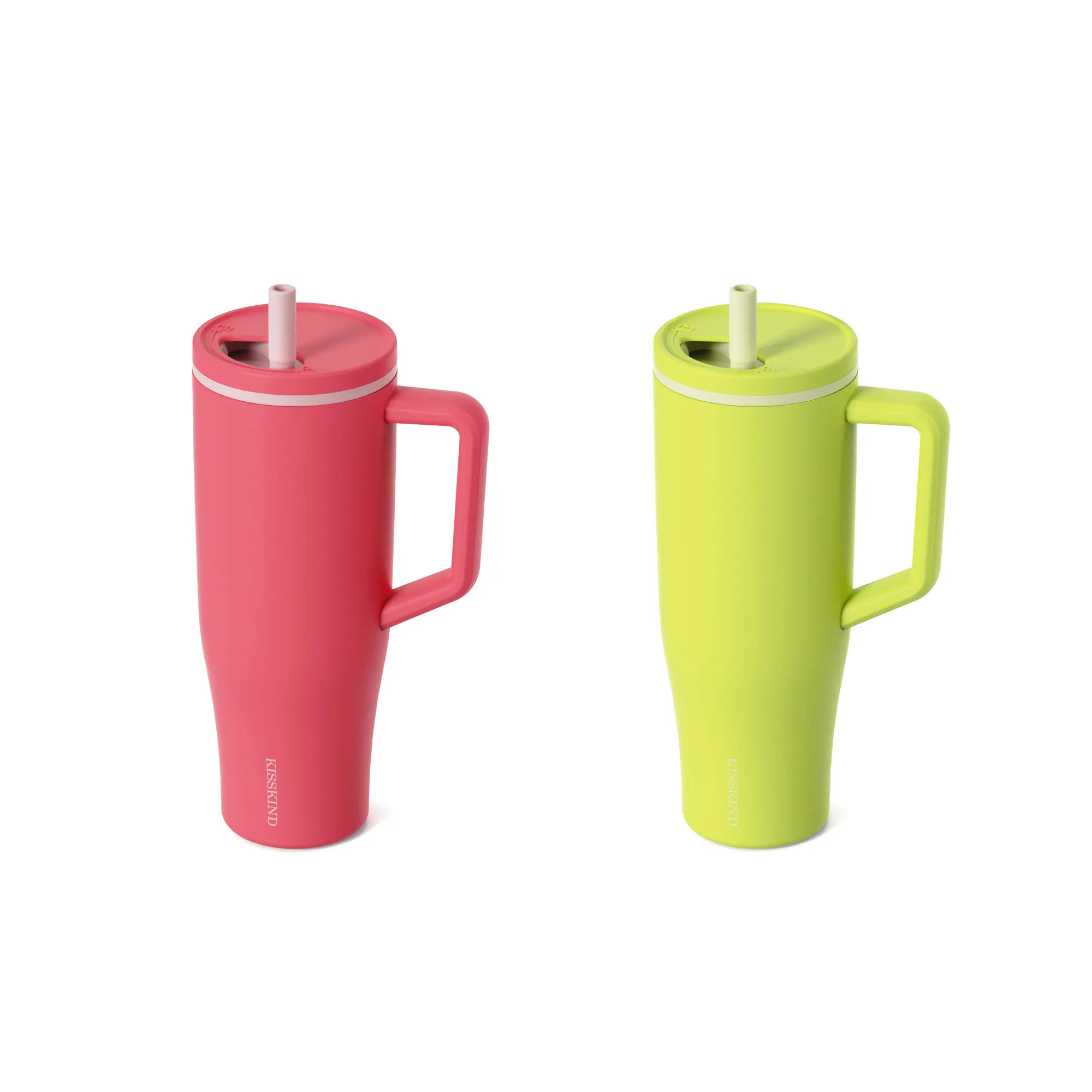 Cherry pink + apple green