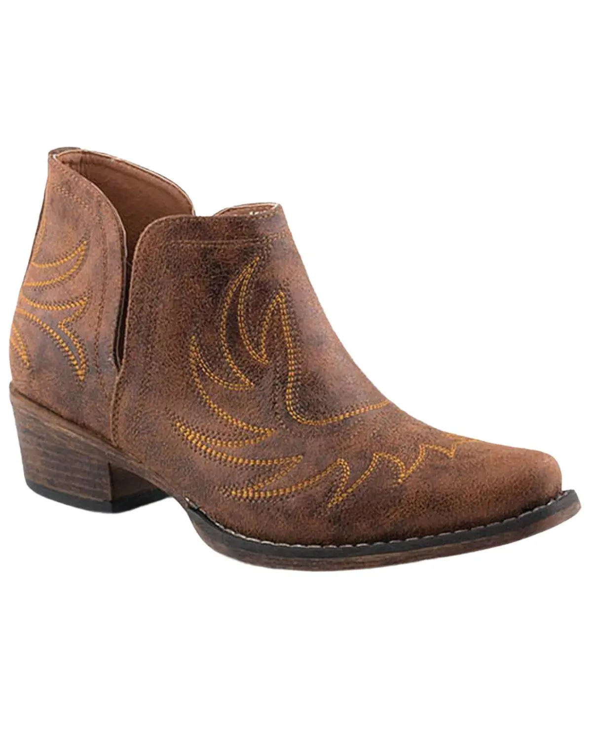 Women's Women'S Ava Faux Suede Western Booties Snip Toe - 09-021-1567-3045 Ta