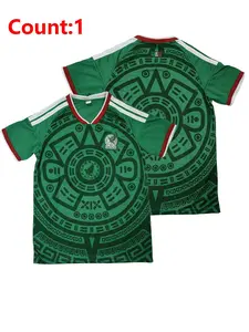 Mexico Soccer Jersey for Men and Women, Vintage Streetwear Top, Perfect Gift for Couples, Loose-Fitting Short Sleeve Sports Shirt