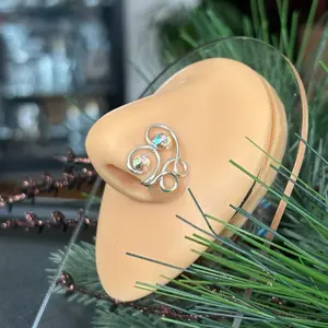 SPARKLE NoseCuff Non-Piercing Nose Jewelry in Gold & Silver Tarnish-Resistant Copper Wire Nose Bridge Accessory for Stylish Wear