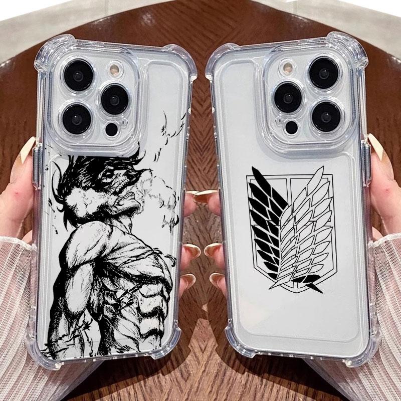 Anime Attack On Titan Hot Cool Phone Case Clear For iPhone 17 16 14 15 11 12 13 Pro Max 16E 16 Plus 17 Air Soft Shockproof Cover