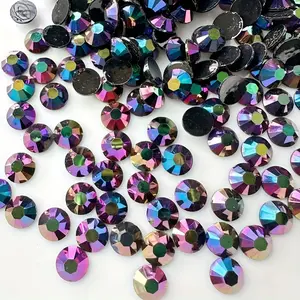 Resin Water Drill Beads, Base Ab Color Flat Bottom Round Shape, Ideal for DIY Crafts Jewelry Decoration Gifts