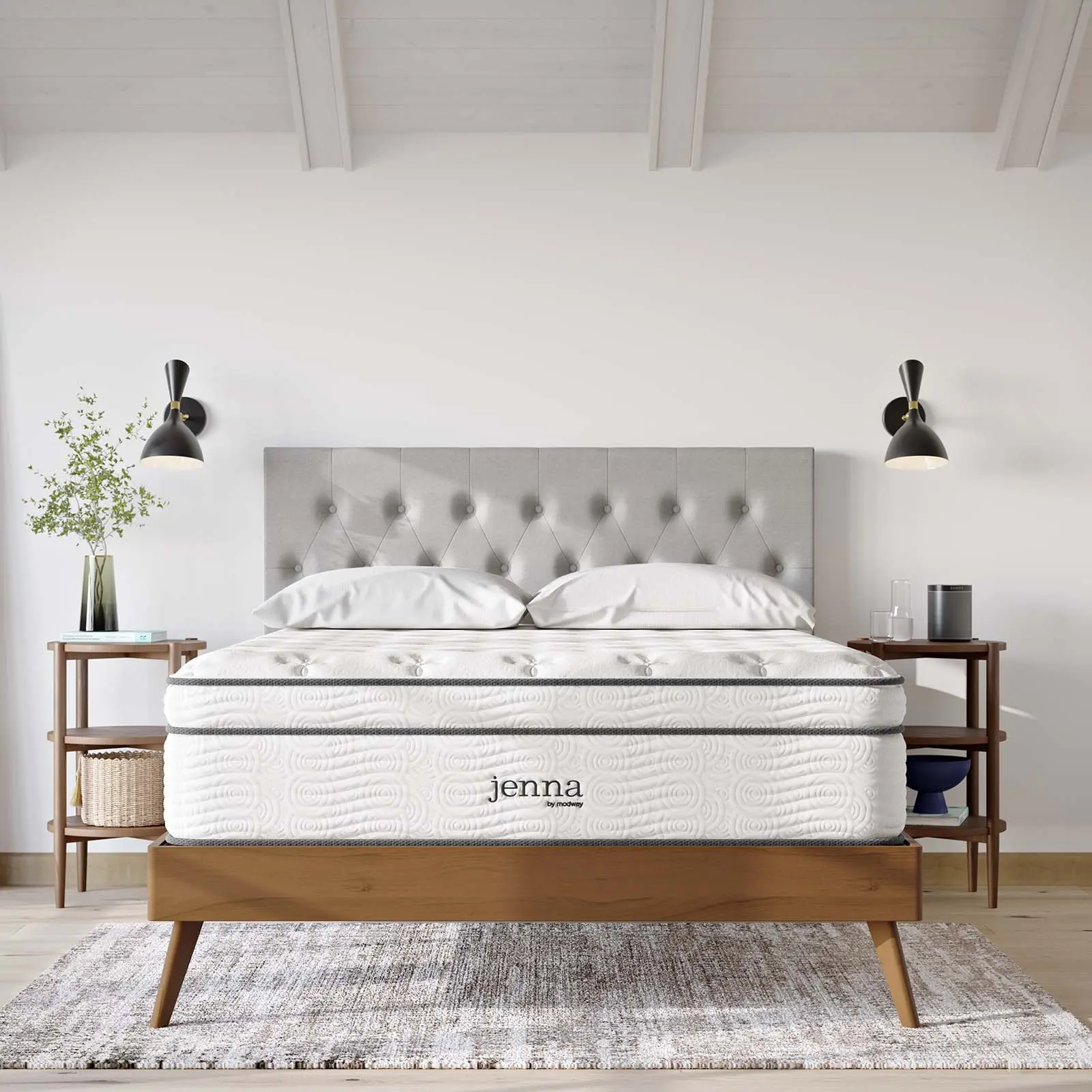 Modway Jenna 14" Innerspring and Foam Queen Mattress