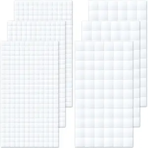 Foam adhesive square sheet, double-sided self-adhesive dots, pre-cut square strip-shaped foam tape, suitable for DIY art and handicrafts.