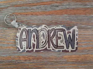 Retro Camo Bag Tag Keychain