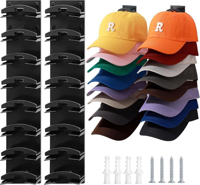 2026 Baseball Hat rack for Men and Women Wall-mounted multi-level hat storage rack 2 sets hold up to 16 hats Hanging storage rack suitable for closet doors and wall decorations Black Organiser 2026 Baseball Hat rack for Men and Women Wall-mounted multi-level hat storage rack 2 sets hold up to 16 hats Hanging storage rack suitable for closet doors and wall decorations Black Organiser