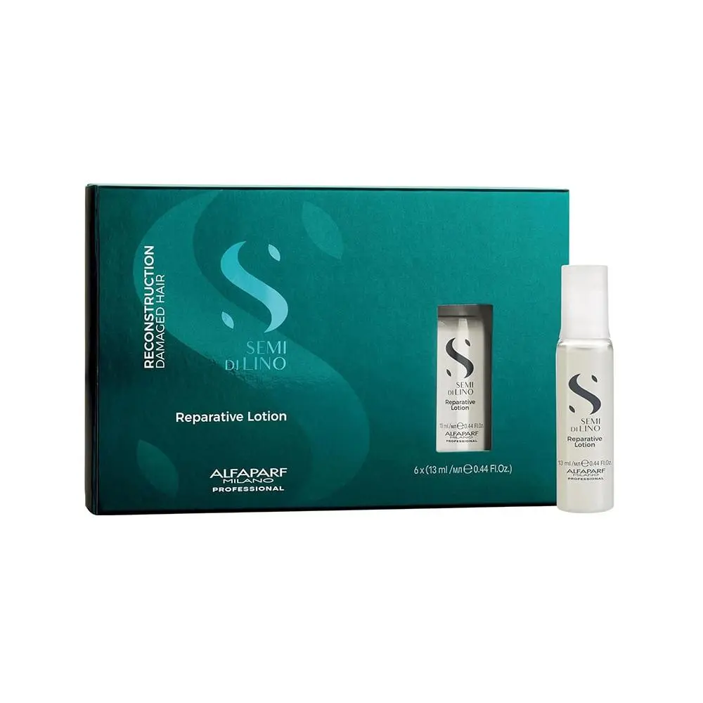 Alfaparf Semi Di Lino Reconstruction Reparative Leave-In Lotion - 13ml 6-Pack Salon Haircare for Repairing, Nourishing, Strengthening Hair, Strengthen Hair, Leave-In Hair Masks Hair Care Serum Hair Care Oil