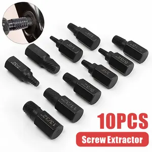 10Pcs Screw Extractor Kit Damaged Remover Set Easy Out Drill Bits Stud Remover