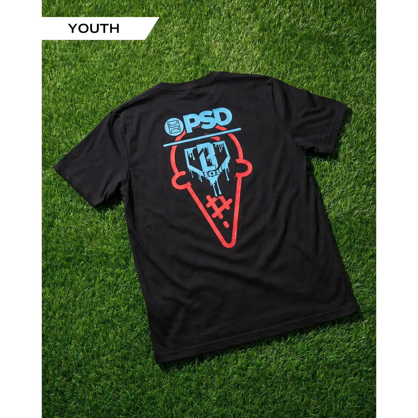 PSD Youth Boys Baseball Lifestyle 101 Black Tee