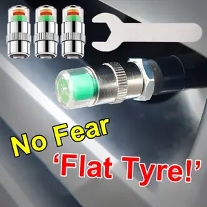 8PCS Cars Tire Pressure Monitor 3 color alert indicator tire valve tool with Spanner 8PCS Cars Tire Pressure Monitor 3 color alert indicator tire valve tool with Spanner