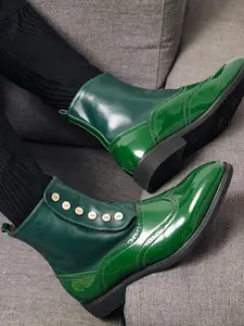 Men's Fashionable Solid Color PU Leather Closed Boots, Casual Comfortable Boots for Daily Wear, Fashion Shoes for Party, Daily Footwear for Men, Boy