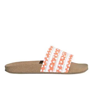 adidas Womens Adilette Slide Casual Sandals Casual Low Heel 1-2" - Orange