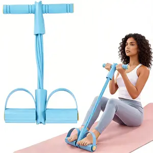 Pedal Resistance Bands with Handles Upgraded 6-Tube Natural Rubber for Full Body Workout at Home Gym Yoga Abs Waist Arms and Legs Training Muscle Exercise Equipment