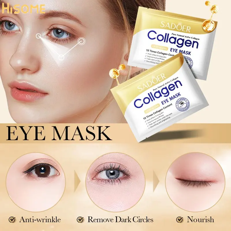 10 Pcs Crystal Collagen Eye Mask: Firm, Moisturize & Eliminate Dark Circles & Lines