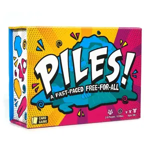 PILES ! Family Party Card Game Night Travel Memory Games Box, Creative Gifts, Holiday Accessories, Birthday Party Supplies, Home Decor, Age 14+,10 Mins,1 Box/200 Cards,FAST-PACED 2-8 PLAYERS PERFECT GIFT PLAY WITH ANYONE