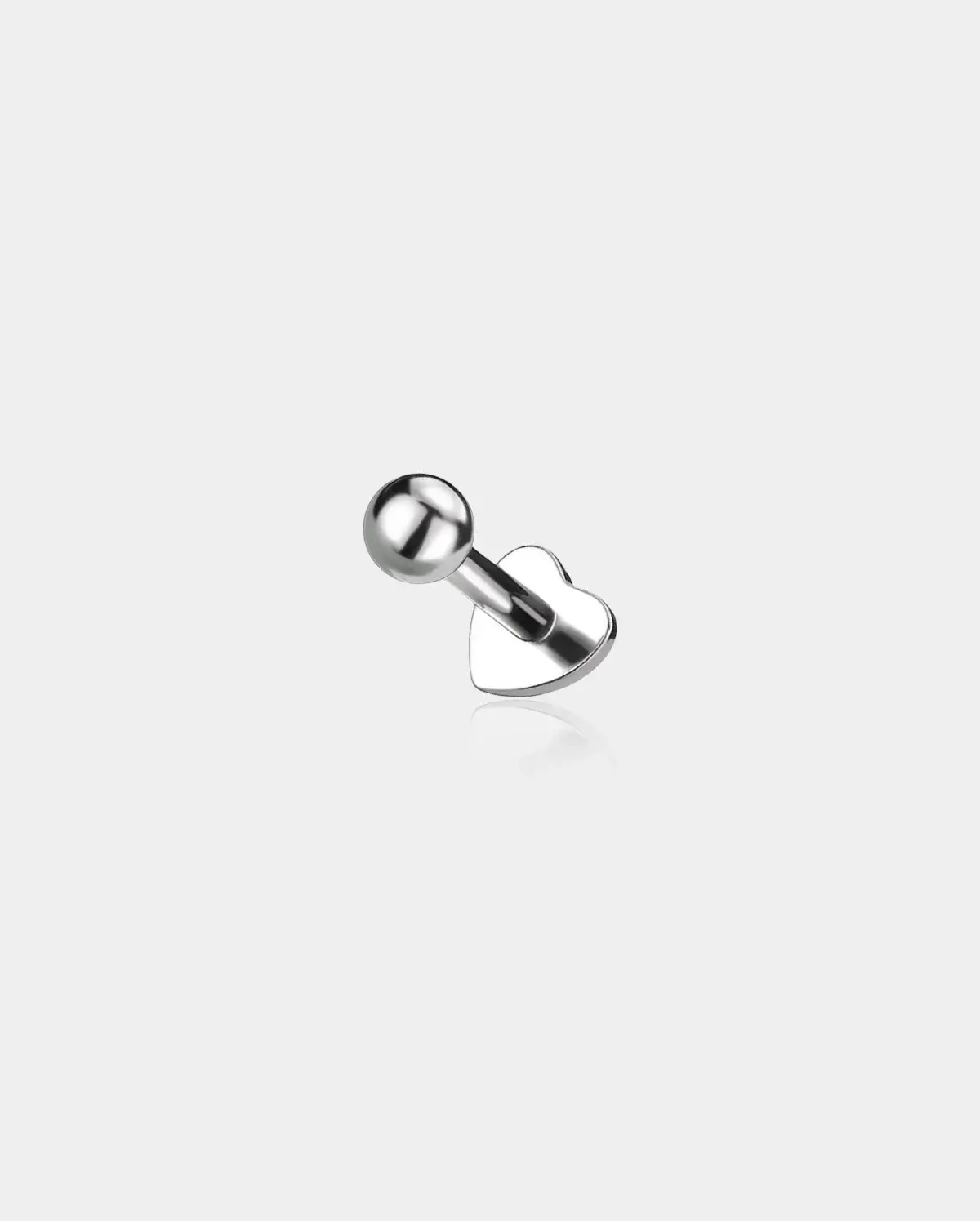 Titanium Threadless Ball Top Star Heart Flat Back Cartilage Mantis Piercing Stud
