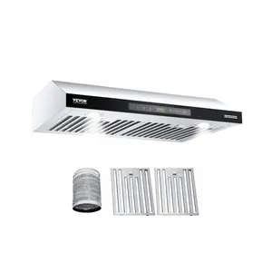 【Father's Day】VEVOR Under Cabinet Range Hood,  , 30 Inch Kitchen Vent Hood, 900CFM Dual Motors Stainless Steel Stove Hood, with Gesture & Touch Control, LED Light, and 4-Speed Exhaust Fan