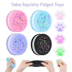 Taba Squishy Fidget Toys Cookie Squishy, Soft Stress Relief Sensory Toy for Kids Adults  Mother Gift