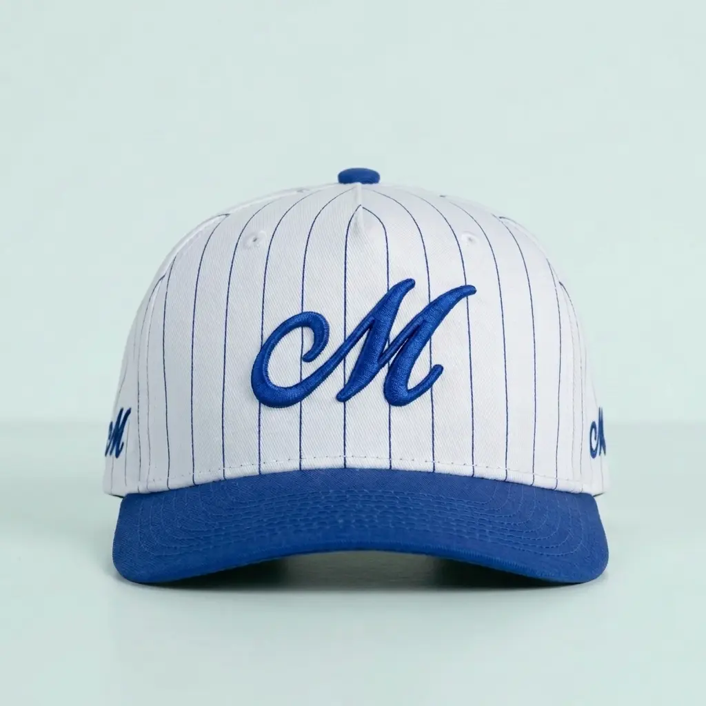 Look Over Me Blue Pinstripe Hat