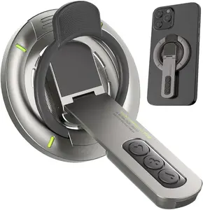 For MagSafe Ring Phone Holder, 360° Rotation Magnetic Cell Phone Grip Dual-Sided Magnets Phone Kickstand with Pressure-Relief Damping Hinge Compatible with iPhone 16 15 14 13 12 Pro Max MagSafe, Android, Samsung etc.