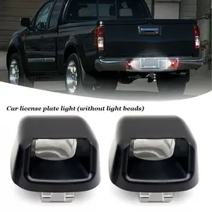 2pcs License Plate Light Covers for Nissan Frontier Navara D40 2007-2019, Abs Material, No LED Bulbs Included