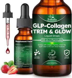 Liquid Collagen for Women, 10-in-1 Formula Multi Collagen Burn Drops Trim & Glow Hyaluronic Acid Biotin Green Tea L-Carnitine & ACV for Hair Growth Metabolism Skin Gut & Digestive Health