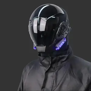 Cyberpunk Techwear Helmet with Mirror Visor | Cosplay & Party Prop