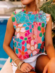 Summer Fashion Barbie Princess Style Sequin Print Hooded Sleeveless Casual Loose Fit Top for Women, Trendy and Comfortable Tee