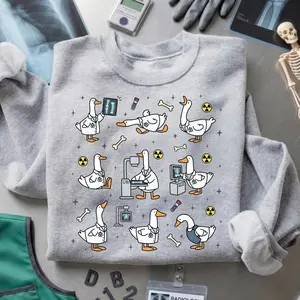 Funny Radiology Tech Goose Sweatshirt, Doctor Rad Tech Gift, Radiologist Crewneck, Ct Tech Sweater, Gift For Her