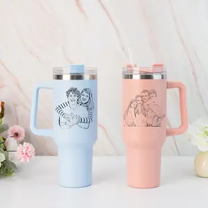 Personalized Family Photo 40oz, 20oz Tumbler | Custom Photo Travel Mug, Father's Day Gift for Dad