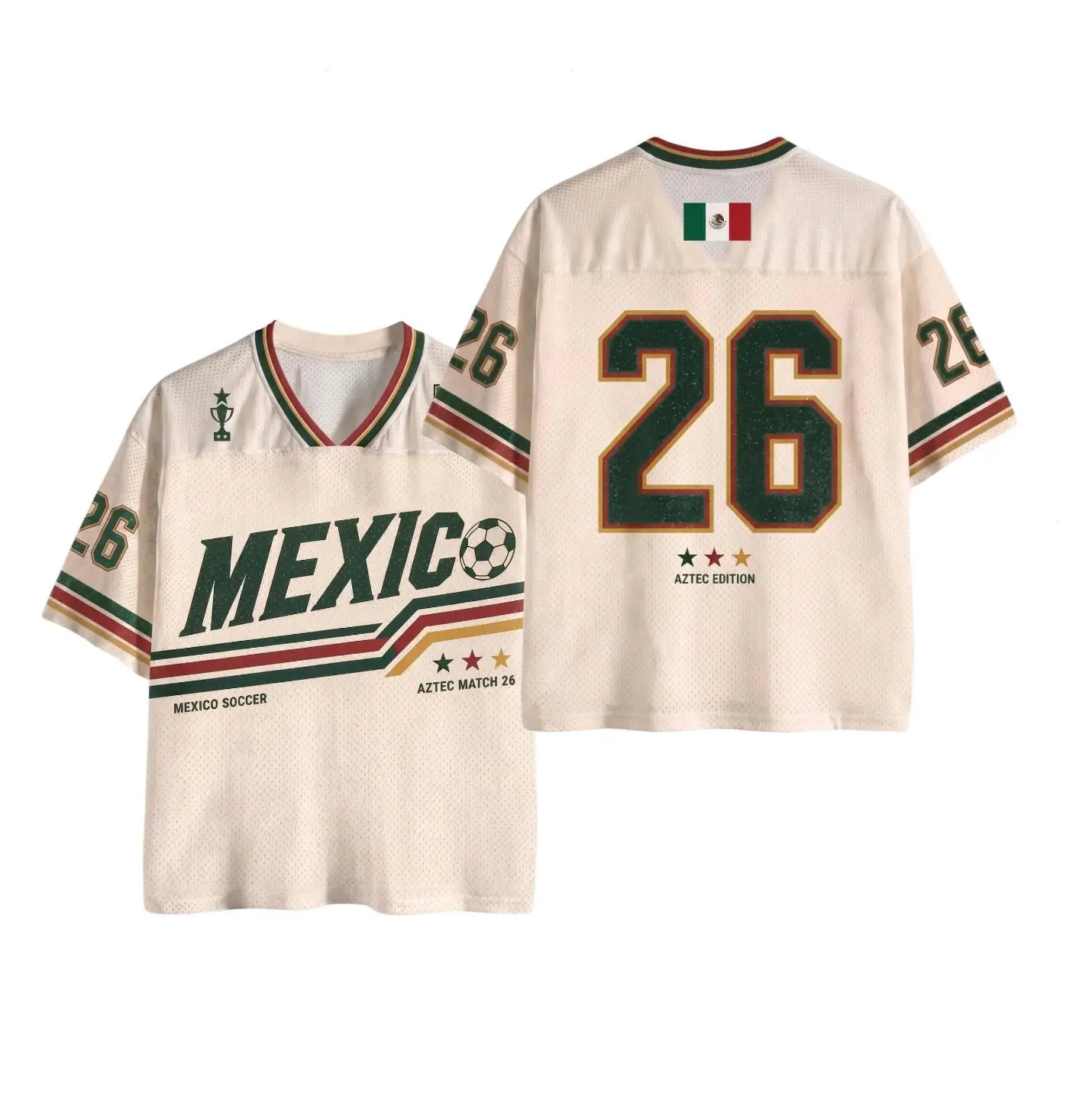 [Custom any Request] Custom Mexico Soccer Jersey Shirt, Retro Football Jersey, Personalized Name & Number Soccer Top, WC 2026 Fan Apparel, Unisex Game Day Gift Jersey