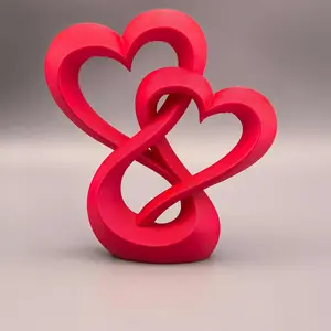 Eternal Braided Heart Statue, Cozy Home Decor, Desktop Focus, Anniversary Wedding Valentine Gift, Living Room Bedroom Decoration