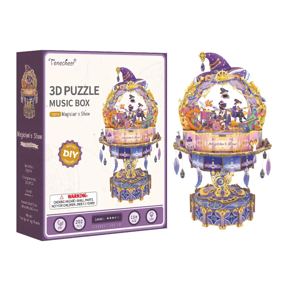 Tonecheer 3D Creative Magic Show Musical Puzzle DIY Craft Kit