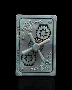 Safe Bet Coin Bank – Steampunk Vault Piggy Bank | 3D Printed Whimsy Vaults Steampunk Coin Bank | Fusion Layer 3D Collectible