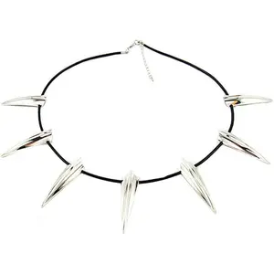 Chic Silver Stainless Steel Necklace for Black Cosplay New Wakanda King TChalla Pendant Necklace Halloween Party