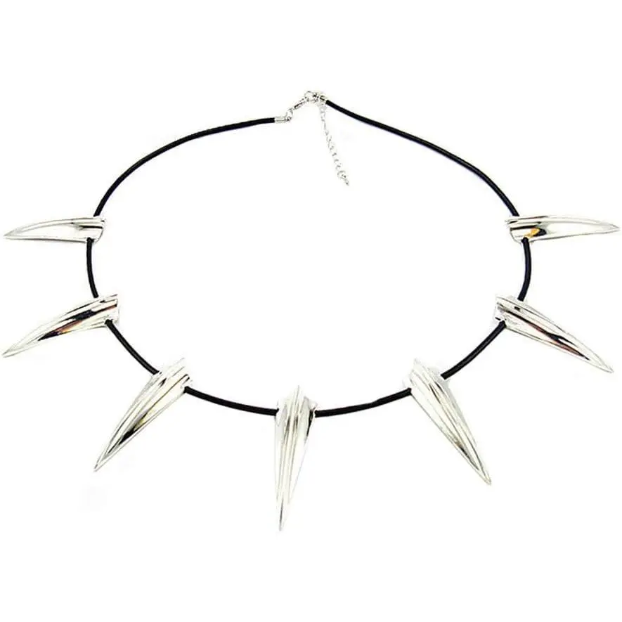 Chic Silver Stainless Steel Necklace for Black Cosplay New Wakanda King TChalla Pendant Necklace Halloween Party