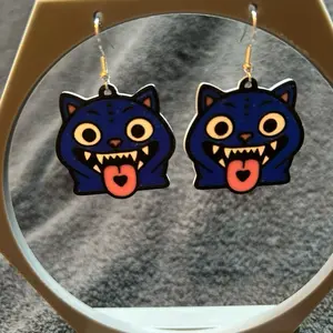 K-pop Derpy Tiger Earrings - Perfect for K-pop Fans