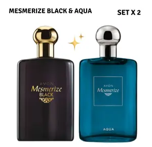Avon Mesmerize Black & Mesmerize Aqua Set | 2-Piece Men’s Fragrance Collection