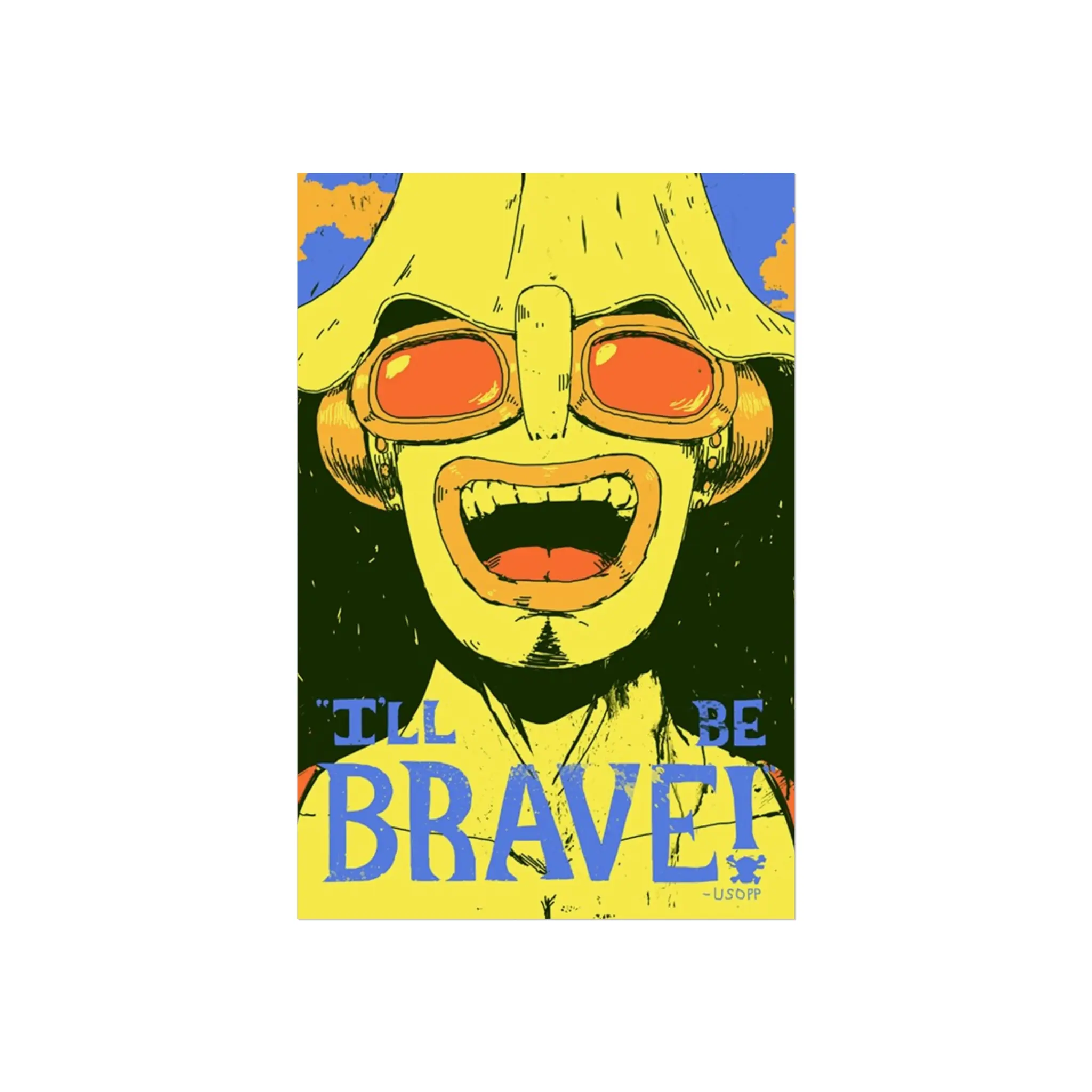 Fine Art Posters - Usopp One Piece Quote Wall Art, Anime Poster, Manga Decor, Japanese Animation Print, Geek Gift, Otaku Room Decor