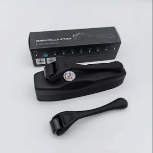 0.25mm Titanium Alloy Micro Needle Roller, Suitable for Face Hair Beard, Matte Handle Stainless Steel Microneedle