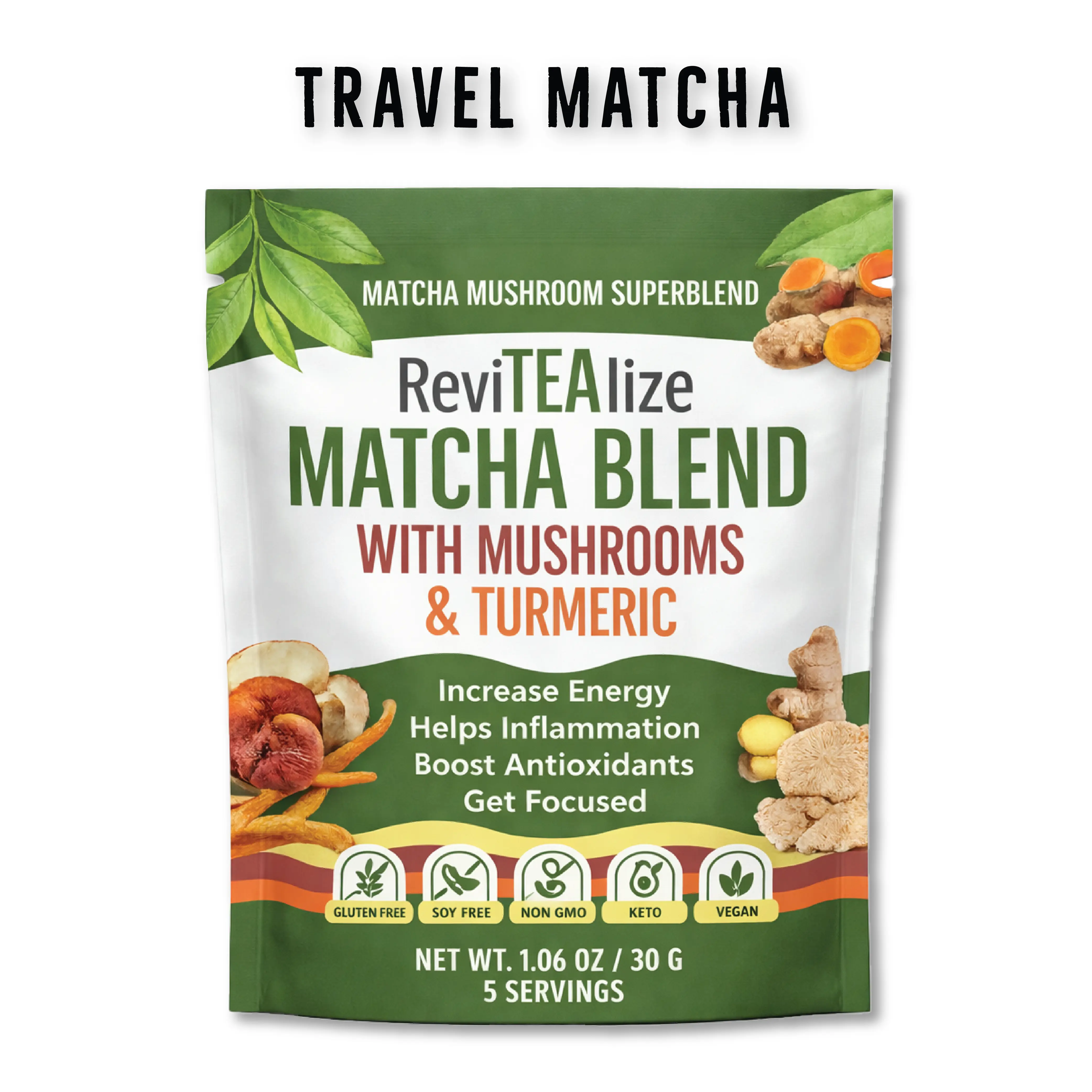 Matcha Mushroom Blend - Travel Pack Matcha Mushroom Blend - Travel Pack
