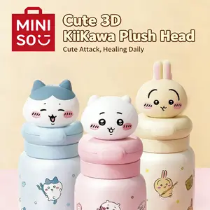 MINISO Chiikawa Character Travel Tumbler – 316 Stainless Steel, Cute Plush Design, Insulated & Leak-Proof, Perfect Christmas and Birthday Gift for Kawaii Lovers