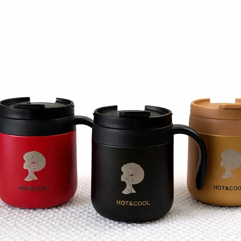 Termo térmico HOT & COOL 12 oz con tapa y asa | Para bebidas frías y calientes
