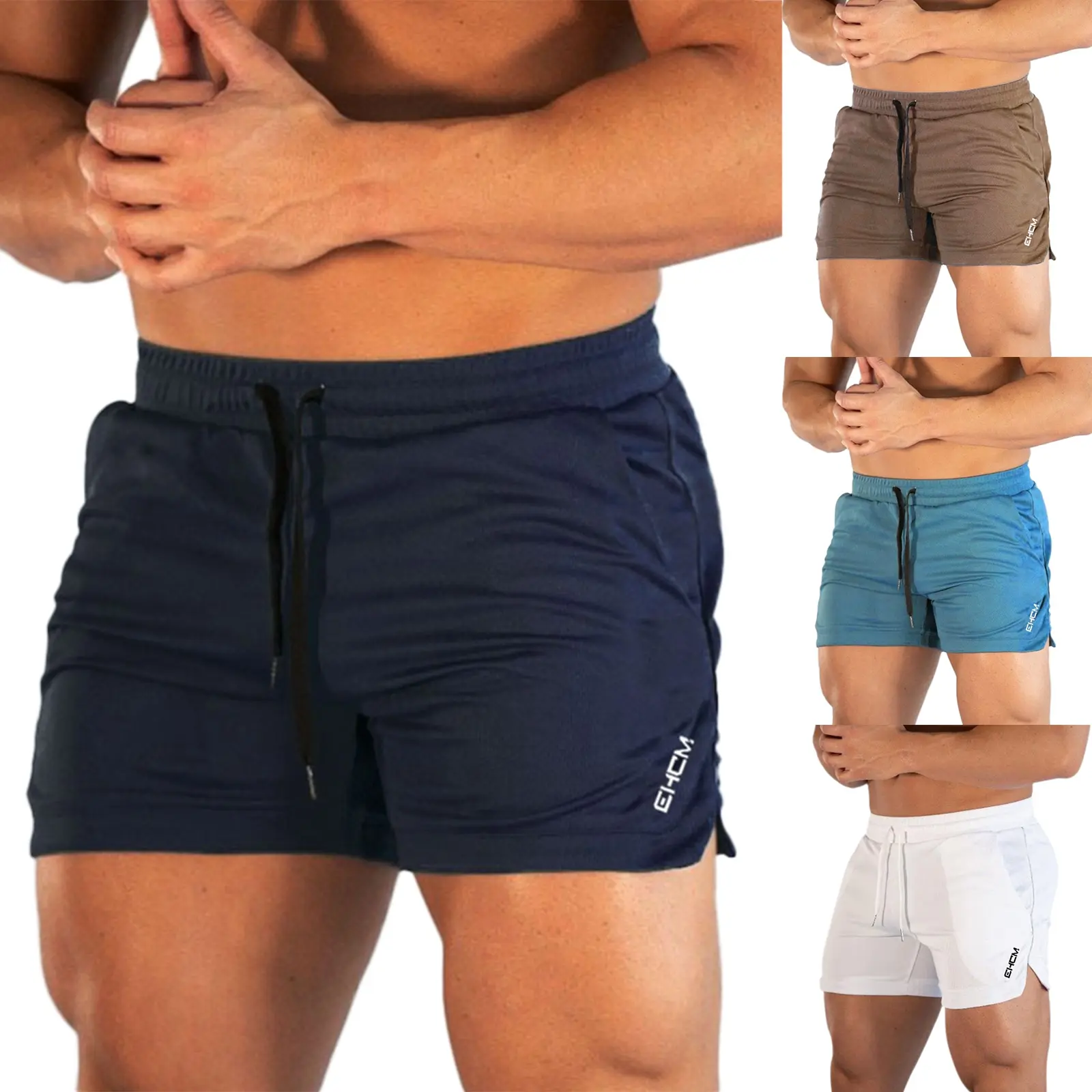 Men's Adjustable Drawstring Polyester Swimming Shorts - Active Athletic, Fitness Workout, Casual Sport Clothing, Active Athletic Shorts, Fitness Workout Shorts