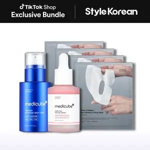 [Stylekorean] Bouncy Boosting Set - [Medicube] One Day Exosome Shot 7500 30ml / [Medicube] PDRN Pink Peptide Serum 30m / [SUNGBOON EDITOR] Deep Collagen Power Boosting Mask 37g (4ea)